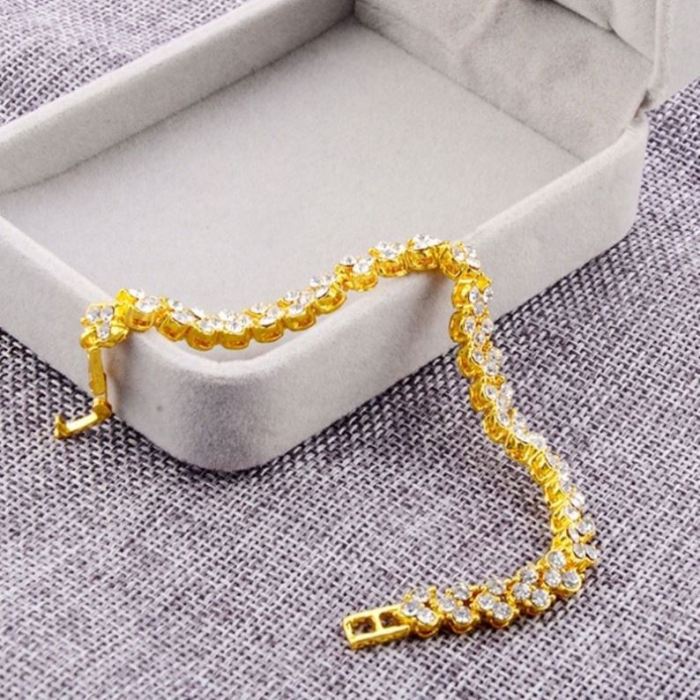 Hot-selling 3-color women's bracelet, fashionable Roman-style crystal bracelet gift accessories