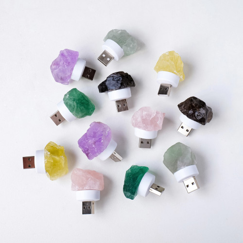 Natural amethyst rough stone crystal night light, rough quartz crystal lamp, crystal handicraft