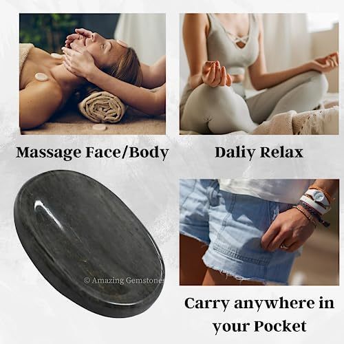 Green Jade Aventurine Worry Stone Crystals and Healing Stones - Worry Stones for Stress Relief Gifts - Piedra Crystal Fidget for Meditation - Unique Stocking Stuffers and Birthday Gifts for Women, Men