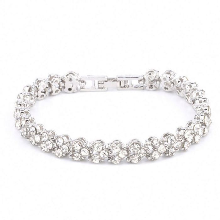 Hot-selling 3-color women's bracelet, fashionable Roman-style crystal bracelet gift accessories