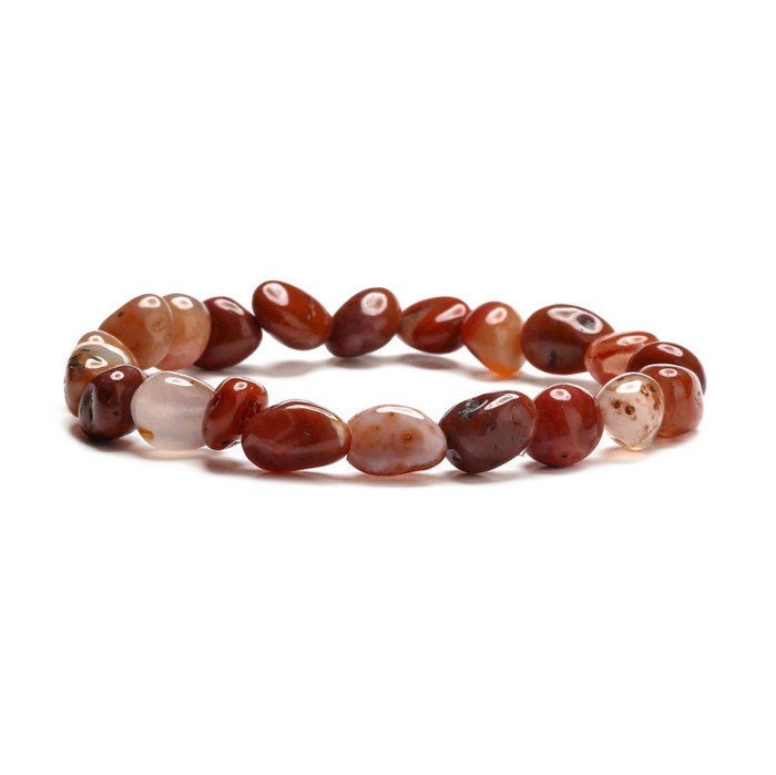 Luxurious women's multi-color natural healing crystal bracelet, spiritual 8 * 10mm beaded gemstone elastic 7 chakra stone bracelet, suitable for both men and women