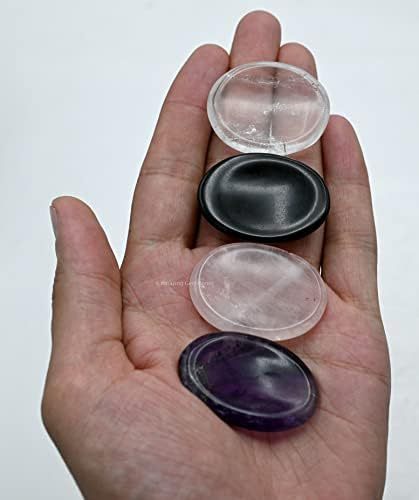 Green Jade Aventurine Worry Stone Crystals and Healing Stones - Worry Stones for Stress Relief Gifts - Piedra Crystal Fidget for Meditation - Unique Stocking Stuffers and Birthday Gifts for Women, Men