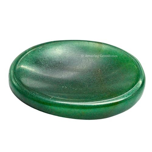 Green Jade Aventurine Worry Stone Crystals and Healing Stones - Worry Stones for Stress Relief Gifts - Piedra Crystal Fidget for Meditation - Unique Stocking Stuffers and Birthday Gifts for Women, Men