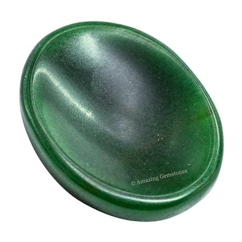 Green Jade Aventurine Worry Stone Crystals and Healing Stones - Worry Stones for Stress Relief Gifts - Piedra Crystal Fidget for Meditation - Unique Stocking Stuffers and Birthday Gifts for Women, Men