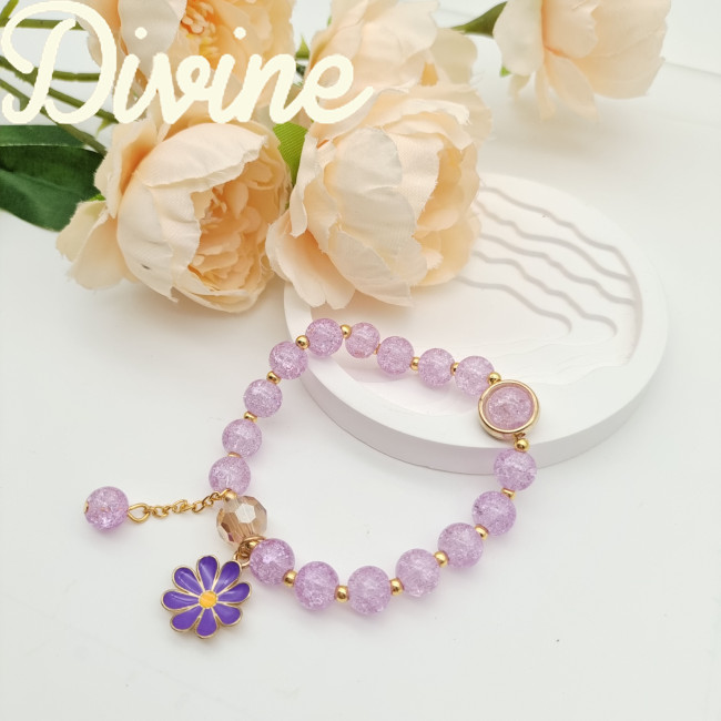 Wholesale small Daisy multi-color crystal bracelets, flower bracelets, cartoon bracelets for women