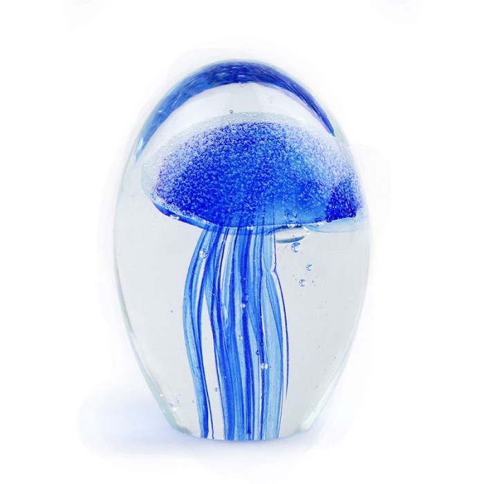 Wholesale of popular colored crystal handicrafts, glass 3D jellyfish, and paper girl gifts