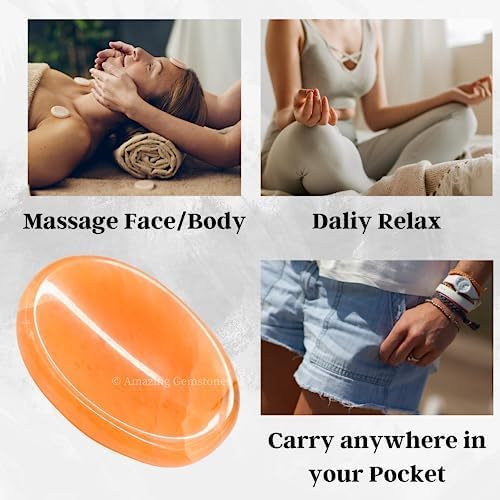 Green Jade Aventurine Worry Stone Crystals and Healing Stones - Worry Stones for Stress Relief Gifts - Piedra Crystal Fidget for Meditation - Unique Stocking Stuffers and Birthday Gifts for Women, Men