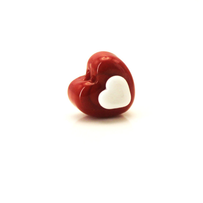 Best-selling, durable, simple and smooth glass mini Murano glass heart-shaped bead jewelry