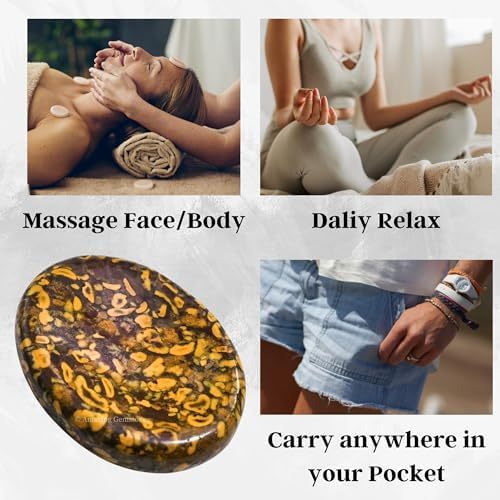 Green Jade Aventurine Worry Stone Crystals and Healing Stones - Worry Stones for Stress Relief Gifts - Piedra Crystal Fidget for Meditation - Unique Stocking Stuffers and Birthday Gifts for Women, Men