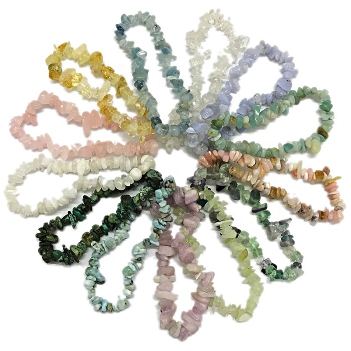 Wholesale healing crystal chip bracelets, irregular beaded stone bracelets, women's bracelets, birthday and Valentine's Day