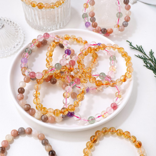 Wholesale Natural Healing Energy Crystal Bracelet 8mm Different Materials Crystal Bracelet Jewelry Gifts