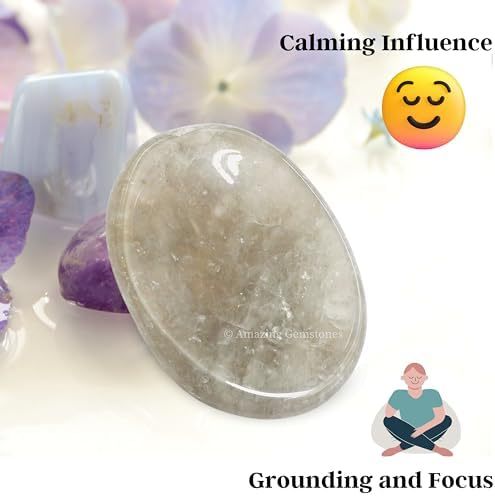 Green Jade Aventurine Worry Stone Crystals and Healing Stones - Worry Stones for Stress Relief Gifts - Piedra Crystal Fidget for Meditation - Unique Stocking Stuffers and Birthday Gifts for Women, Men