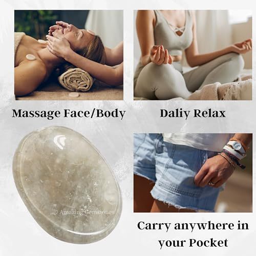 Green Jade Aventurine Worry Stone Crystals and Healing Stones - Worry Stones for Stress Relief Gifts - Piedra Crystal Fidget for Meditation - Unique Stocking Stuffers and Birthday Gifts for Women, Men