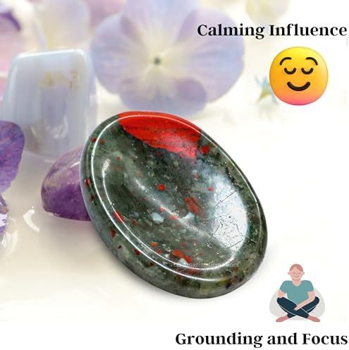 Green Jade Aventurine Worry Stone Crystals and Healing Stones - Worry Stones for Stress Relief Gifts - Piedra Crystal Fidget for Meditation - Unique Stocking Stuffers and Birthday Gifts for Women, Men