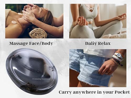 Green Jade Aventurine Worry Stone Crystals and Healing Stones - Worry Stones for Stress Relief Gifts - Piedra Crystal Fidget for Meditation - Unique Stocking Stuffers and Birthday Gifts for Women, Men