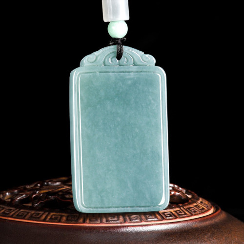 Natural jadeite blue water type jadeite ornaments, Chinese-style gifts suitable for both men and women