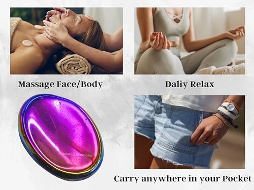 Green Jade Aventurine Worry Stone Crystals and Healing Stones - Worry Stones for Stress Relief Gifts - Piedra Crystal Fidget for Meditation - Unique Stocking Stuffers and Birthday Gifts for Women, Men