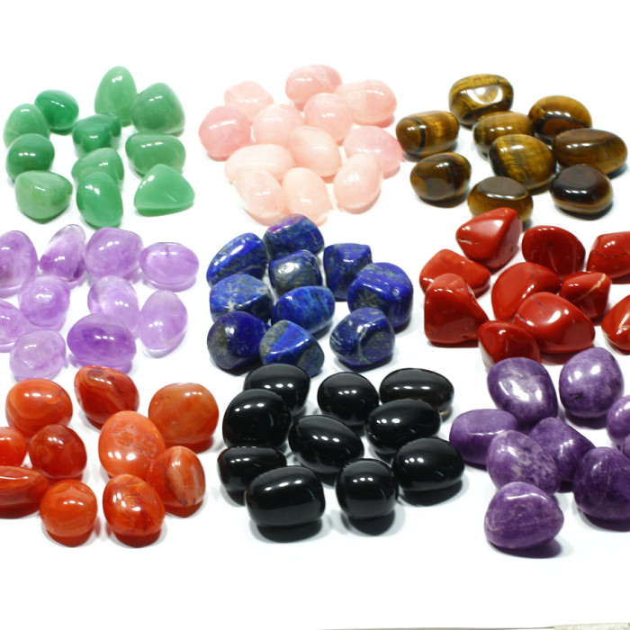Natural gemstone crystal healing stone variety: Lingqi transparent rose quartz Amethyst roller stone