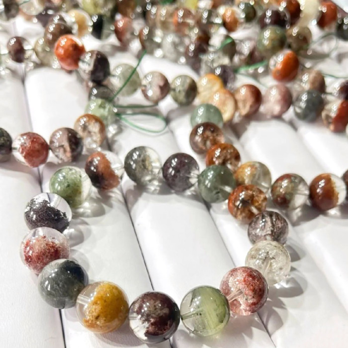 The highest quality natural mixed garden quartz bracelet, crystal stone processed crystal garden bracelet for sale