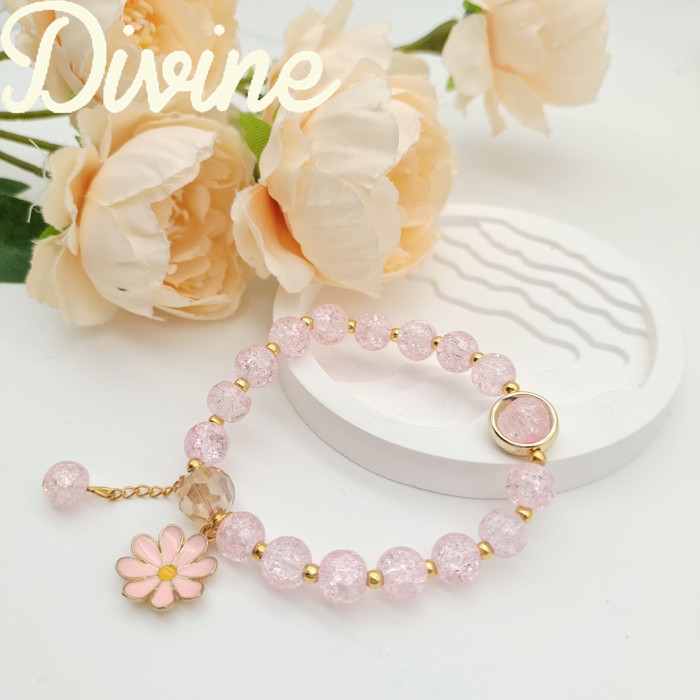 Wholesale small Daisy multi-color crystal bracelets, flower bracelets, cartoon bracelets for women