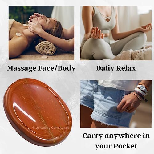 Green Jade Aventurine Worry Stone Crystals and Healing Stones - Worry Stones for Stress Relief Gifts - Piedra Crystal Fidget for Meditation - Unique Stocking Stuffers and Birthday Gifts for Women, Men