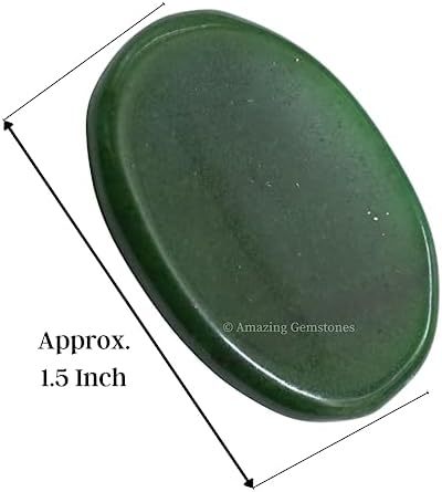 Green Jade Aventurine Worry Stone Crystals and Healing Stones - Worry Stones for Stress Relief Gifts - Piedra Crystal Fidget for Meditation - Unique Stocking Stuffers and Birthday Gifts for Women, Men