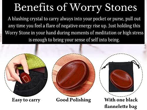 Green Jade Aventurine Worry Stone Crystals and Healing Stones - Worry Stones for Stress Relief Gifts - Piedra Crystal Fidget for Meditation - Unique Stocking Stuffers and Birthday Gifts for Women, Men