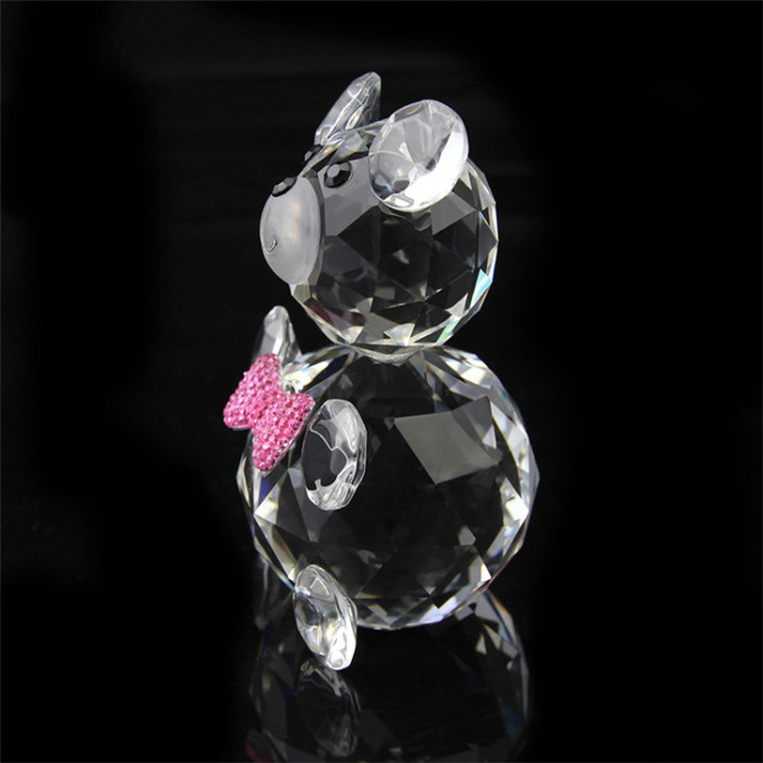 Wholesale factory crystal animal direct sales crystal bear ornaments for couples and Valentine's Day gifts crystal handicrafts
