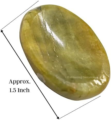 Green Jade Aventurine Worry Stone Crystals and Healing Stones - Worry Stones for Stress Relief Gifts - Piedra Crystal Fidget for Meditation - Unique Stocking Stuffers and Birthday Gifts for Women, Men