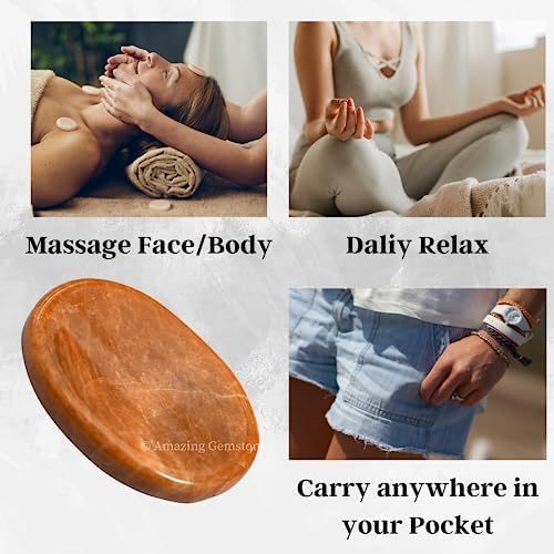 Green Jade Aventurine Worry Stone Crystals and Healing Stones - Worry Stones for Stress Relief Gifts - Piedra Crystal Fidget for Meditation - Unique Stocking Stuffers and Birthday Gifts for Women, Men