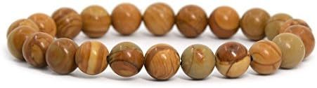 Justinstones Gem Semi Precious Gemstone 8mm Round Beads Stretch Bracelet 7 Inch Unisex