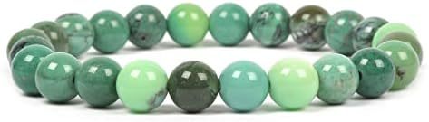 Justinstones Gem Semi Precious Gemstone 8mm Round Beads Stretch Bracelet 7 Inch Unisex