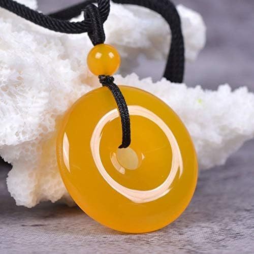 JUST IN STONES Gemstone 30mm Donut Beads Reiki Chakra Pendant Necklace Handmade Jewelry 22 Inch