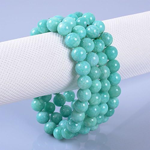 Justinstones Gem Semi Precious Gemstone 8mm Round Beads Stretch Bracelet 7 Inch Unisex