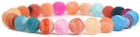 Justinstones Gem Semi Precious Gemstone 8mm Round Beads Stretch Bracelet 7 Inch Unisex
