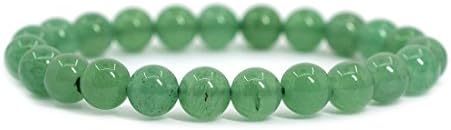 Justinstones Gem Semi Precious Gemstone 8mm Round Beads Stretch Bracelet 7 Inch Unisex