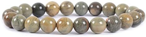 Justinstones Gem Semi Precious Gemstone 8mm Round Beads Stretch Bracelet 7 Inch Unisex
