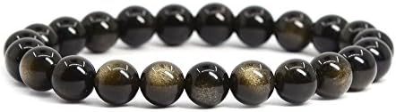 Justinstones Gem Semi Precious Gemstone 8mm Round Beads Stretch Bracelet 7 Inch Unisex