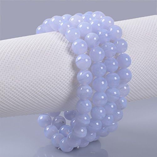 Justinstones Gem Semi Precious Gemstone 8mm Round Beads Stretch Bracelet 7 Inch Unisex