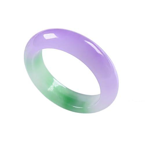 Jade Ring for Women, Lavender Ice Jade Band Ring 100% Real Stone Natural Jade Jewelry Crafts Gifts for Women,Size (6-11)