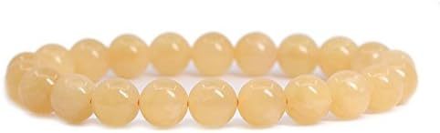 Justinstones Gem Semi Precious Gemstone 8mm Round Beads Stretch Bracelet 7 Inch Unisex