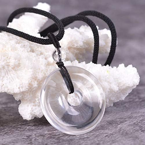 JUST IN STONES Gemstone 30mm Donut Beads Reiki Chakra Pendant Necklace Handmade Jewelry 22 Inch