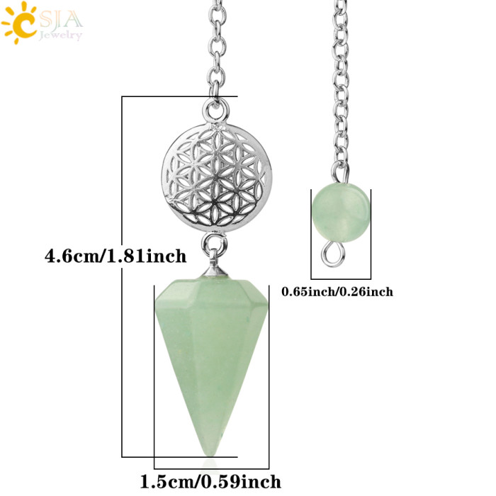 Natural stone purple crystal pendants are used for divination cones, crystal pendants and spiritual energy pendants