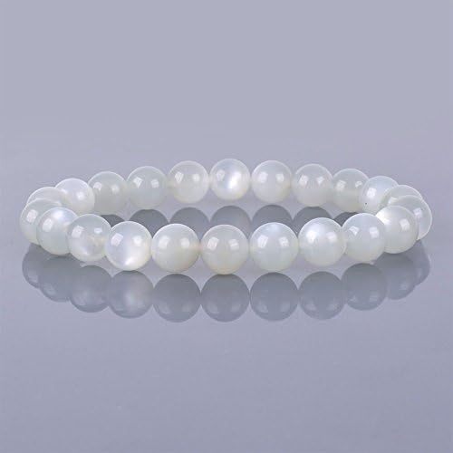 Justinstones Gem Semi Precious Gemstone 8mm Round Beads Stretch Bracelet 7 Inch Unisex