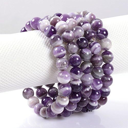 Justinstones Gem Semi Precious Gemstone 8mm Round Beads Stretch Bracelet 7 Inch Unisex