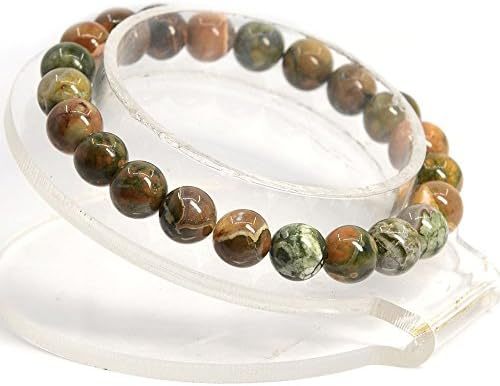 Justinstones Gem Semi Precious Gemstone 8mm Round Beads Stretch Bracelet 7 Inch Unisex