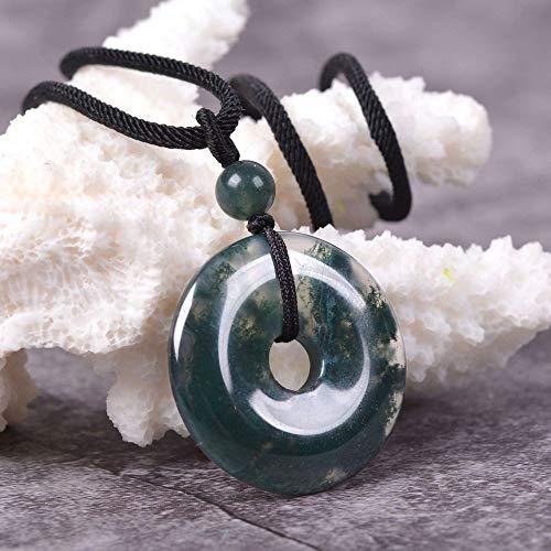 JUST IN STONES Gemstone 30mm Donut Beads Reiki Chakra Pendant Necklace Handmade Jewelry 22 Inch