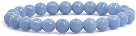 Justinstones Gem Semi Precious Gemstone 8mm Round Beads Stretch Bracelet 7 Inch Unisex