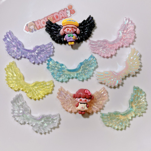 Hot-selling crystal AB colored resin accessories with beautiful wing star heart resin craftsmanship