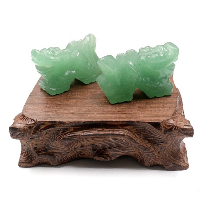 1.5-inch natural crystal healing stone wholesale bulk carved crystal dragon figurines for home decoration stone handicrafts